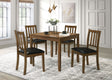 Tampa Furniture Outlet - Coaster - Parkwood 5-piece Square Dining Table Set Honey Brown - 150400