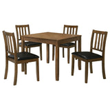 Parkwood 5-piece Square Dining Table Set Honey Brown - Tampa Furniture Outlet