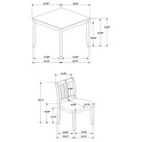 Parkwood 5-piece Square Dining Table Set Honey Brown - Tampa Furniture Outlet