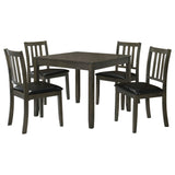 Parkwood 5-piece Square Dining Table Set Charcoal - Tampa Furniture Outlet