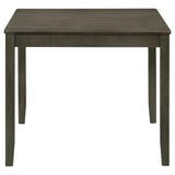 Parkwood 5-piece Square Dining Table Set Charcoal - Tampa Furniture Outlet