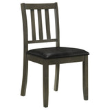 Parkwood 5-piece Square Dining Table Set Charcoal - Tampa Furniture Outlet