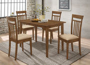 Tampa Furniture Outlet - Coaster - Robles 5-piece Rectangular Dining Table Set Chestnut - 150430