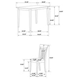 Robles 5-piece Rectangular Dining Table Set Chestnut - Tampa Furniture Outlet