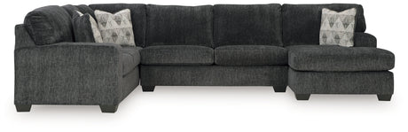 Tampa Furniture Outlet - Ashley Furniture - Hollyview Sectional - LAF 3-Piece Sectional with Chaise / Shadow - 15205S1