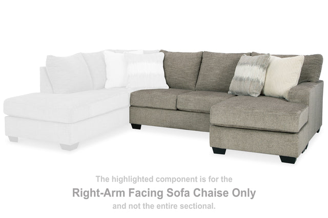 Tampa Furniture Outlet - Ashley Furniture - Creswell Sectional - LAF Sofa Chaise / Stone - 1530502