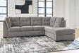 Tampa Furniture Outlet - Ashley Furniture - Lanelly Sectional - LAF 2-Piece Sectional with Chaise / Alloy - 17504S1