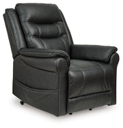 Tampa Furniture Outlet - Ashley Furniture - Oatman Living Room - Power Lift Recliner / Umber - 1800412