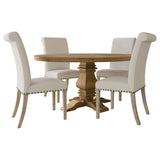 Florence 5-piece Round Dining Table Set Rustic Honey - Tampa Furniture Outlet