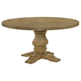 Florence Round 60-inch Wood Dining Table Rustic Honey - Tampa Furniture Outlet