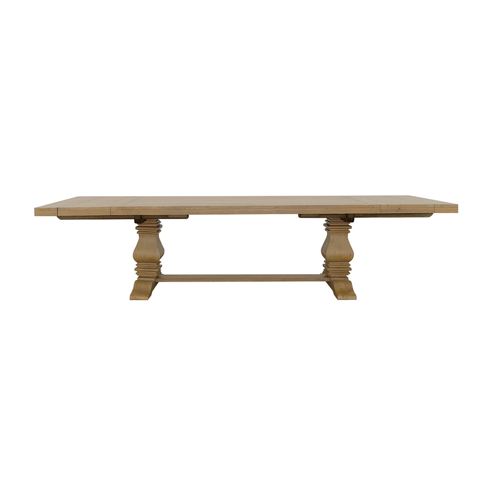 Florence 126-inch Extension Dining Table Rustic Honey - Tampa Furniture Outlet