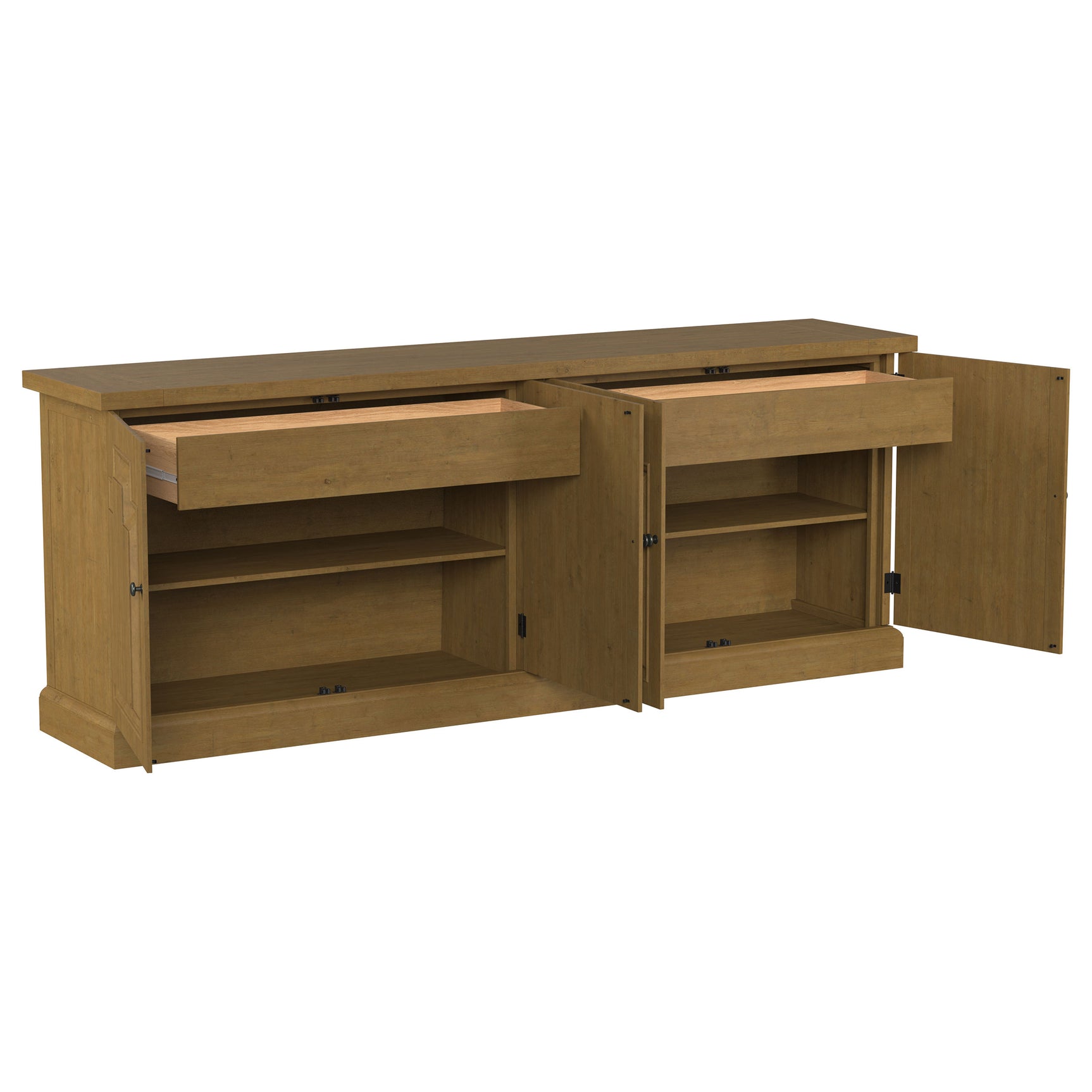 Florence 4-door Dining Sideboard Buffet Cabinet Rustic Honey - Tampa Furniture Outlet
