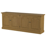 Florence 4-door Dining Sideboard Buffet Cabinet Rustic Honey - Tampa Furniture Outlet