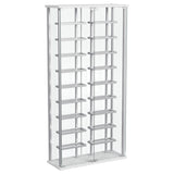 Tampa Furniture Outlet - Coaster - Montara Tempered Glass Wine Storage LED Curio Cabinet Chrome - 182037
