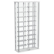 Tampa Furniture Outlet - Coaster - Montara Tempered Glass Wine Storage LED Curio Cabinet Chrome - 182037