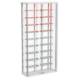 Montara Tempered Glass Wine Storage LED Curio Cabinet Chrome - Tampa Furniture Outlet