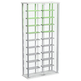Montara Tempered Glass Wine Storage LED Curio Cabinet Chrome - Tampa Furniture Outlet