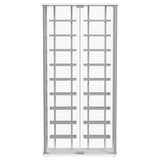 Montara Tempered Glass Wine Storage LED Curio Cabinet Chrome - Tampa Furniture Outlet