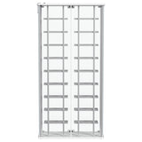 Montara Tempered Glass Wine Storage LED Curio Cabinet Chrome - Tampa Furniture Outlet