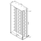 Montara Tempered Glass Wine Storage LED Curio Cabinet Chrome - Tampa Furniture Outlet