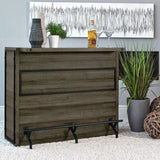 Joe 5-shelf Composite Wood Home Bar Wine Cabinet Aged Oak - Tampa Furniture Outlet