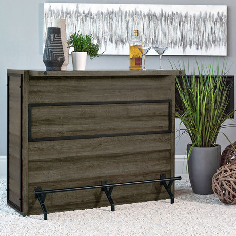 Joe 5-shelf Composite Wood Home Bar Wine Cabinet Aged Oak - Tampa Furniture Outlet