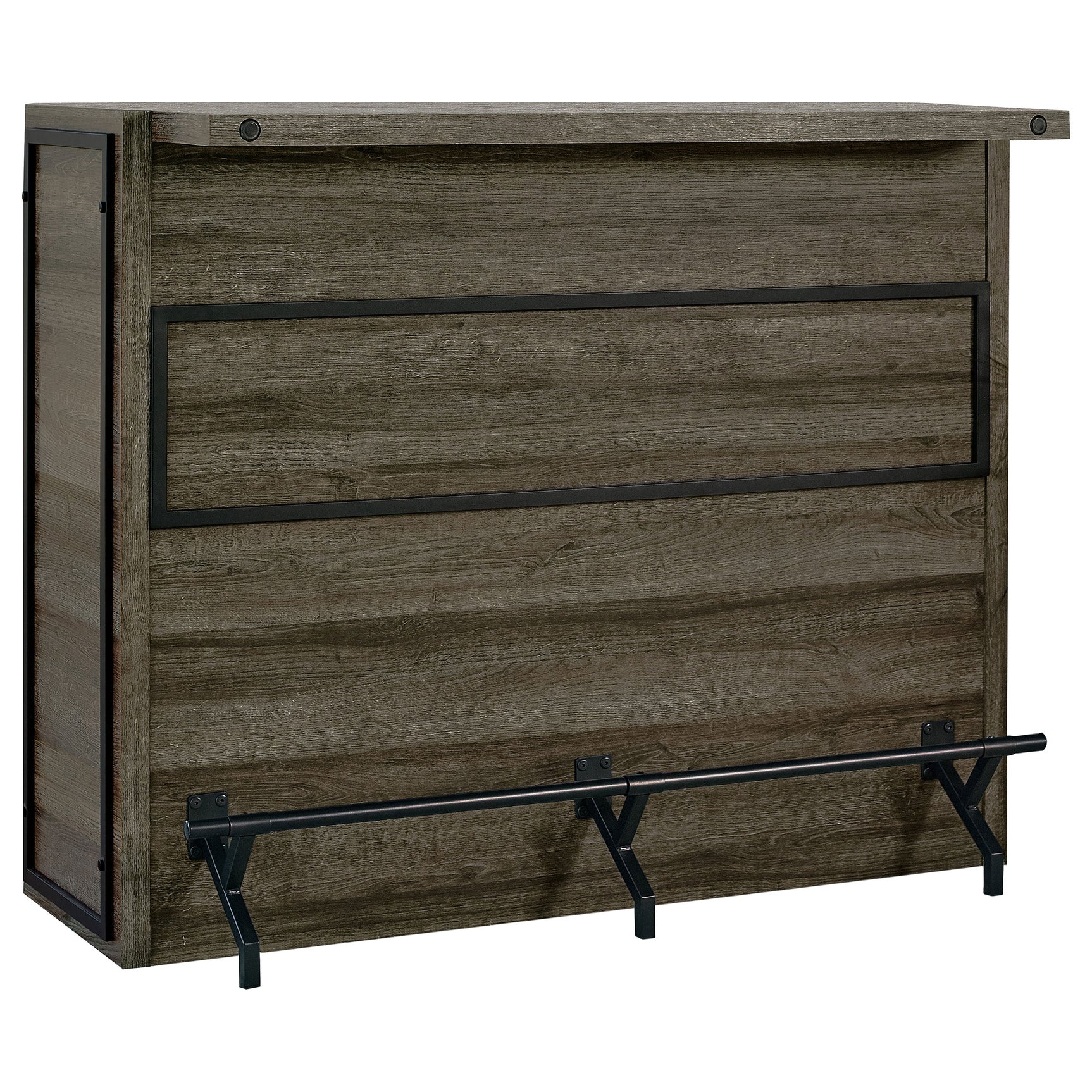 Tampa Furniture Outlet - Coaster - Joe 5-shelf Composite Wood Home Bar Wine Cabinet Aged Oak - 182071