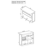 Joe 5-shelf Composite Wood Home Bar Wine Cabinet Aged Oak - Tampa Furniture Outlet