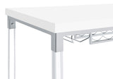 Norcrest 47-inch Acrylic Leg Bar Table White High Gloss - Tampa Furniture Outlet