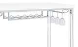 Norcrest 47-inch Acrylic Leg Bar Table White High Gloss - Tampa Furniture Outlet