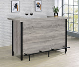 Bellemore Freestanding Home Bar Wine Cabinet Grey Driftwood - Tampa Furniture Outlet