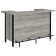 Tampa Furniture Outlet - Coaster - Bellemore Freestanding Home Bar Wine Cabinet Grey Driftwood - 182105