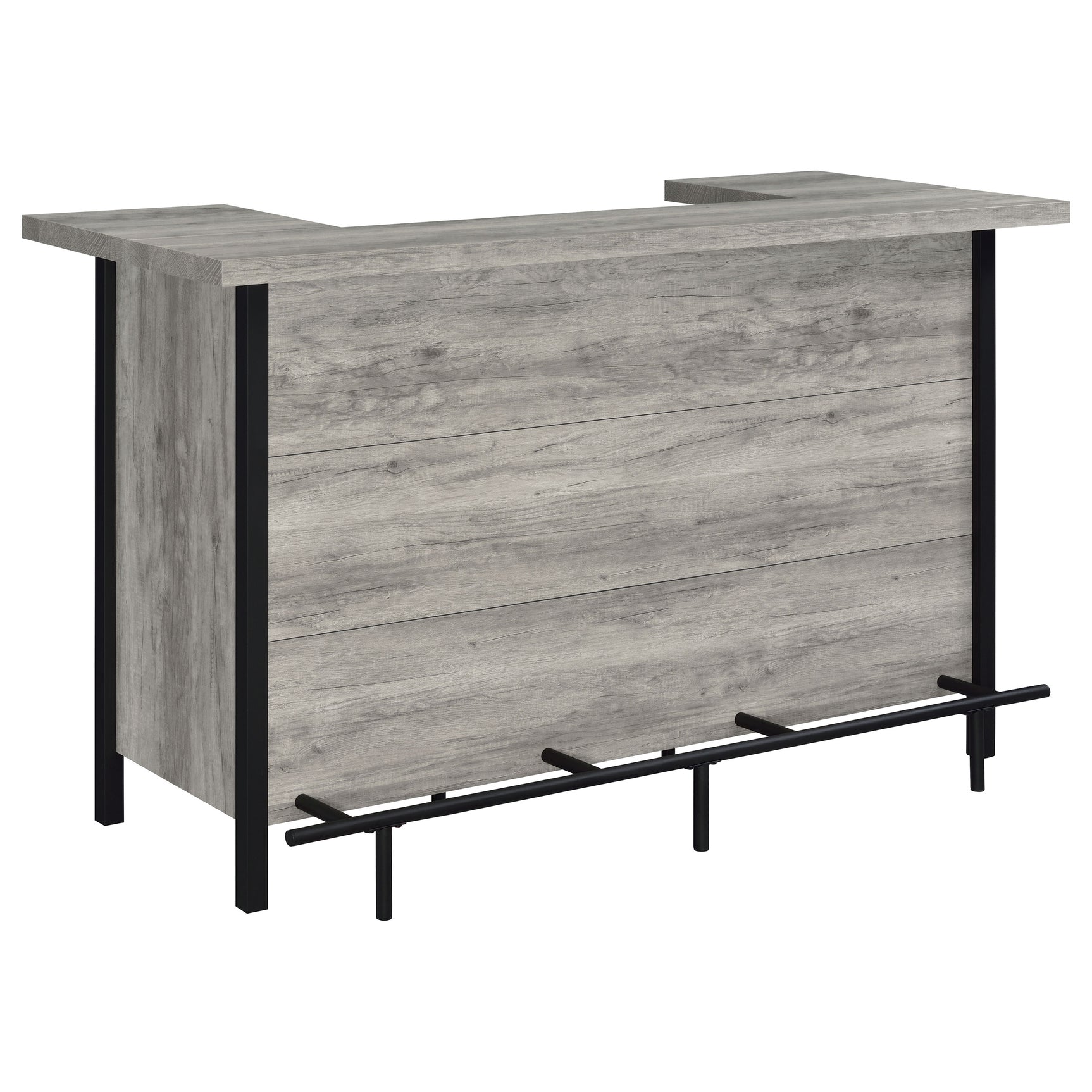 Tampa Furniture Outlet - Coaster - Bellemore Freestanding Home Bar Wine Cabinet Grey Driftwood - 182105