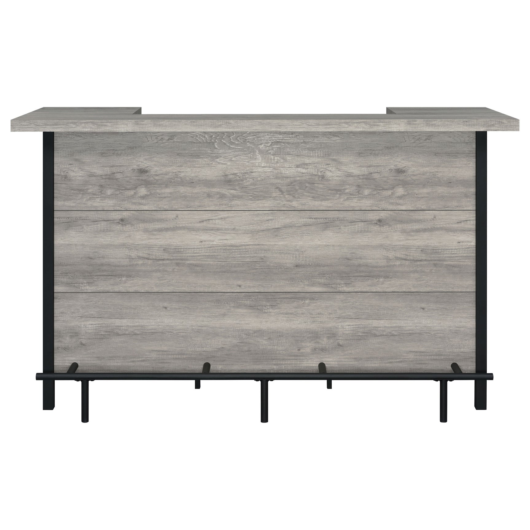 Bellemore Freestanding Home Bar Wine Cabinet Grey Driftwood - Tampa Furniture Outlet