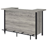Bellemore Freestanding Home Bar Wine Cabinet Grey Driftwood - Tampa Furniture Outlet