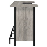 Bellemore Freestanding Home Bar Wine Cabinet Grey Driftwood - Tampa Furniture Outlet