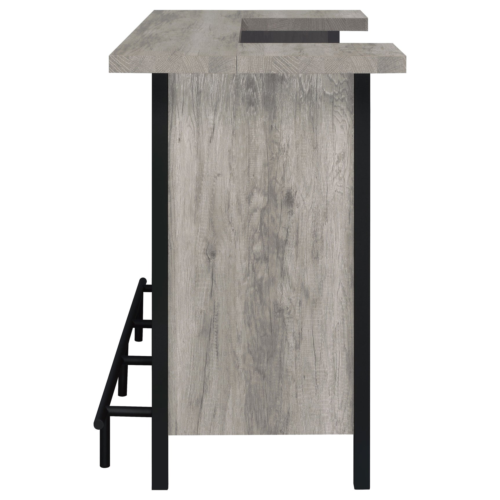 Bellemore Freestanding Home Bar Wine Cabinet Grey Driftwood - Tampa Furniture Outlet