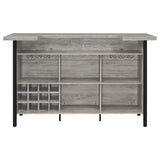 Bellemore Freestanding Home Bar Wine Cabinet Grey Driftwood - Tampa Furniture Outlet