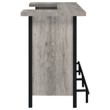 Bellemore Freestanding Home Bar Wine Cabinet Grey Driftwood - Tampa Furniture Outlet