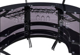 Dallas 3-piece Curved Freestanding Home Bar Cabinet Black - Tampa Furniture Outlet