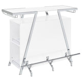 Araceli Freestanding LED Home Bar Cabinet White High Gloss - Tampa Furniture Outlet