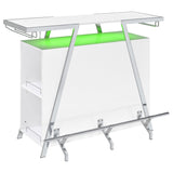 Araceli Freestanding LED Home Bar Cabinet White High Gloss - Tampa Furniture Outlet
