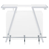 Araceli Freestanding LED Home Bar Cabinet White High Gloss - Tampa Furniture Outlet