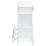 Araceli Freestanding LED Home Bar Cabinet White High Gloss - Tampa Furniture Outlet