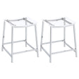 Tampa Furniture Outlet - Coaster - Jovani Acrylic Backless Counter Stool Chrome (Set of 2) - 182358