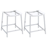 Tampa Furniture Outlet - Coaster - Jovani Acrylic Backless Counter Stool Chrome (Set of 2) - 182358