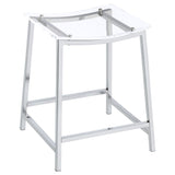 Jovani Acrylic Backless Counter Stool Chrome (Set of 2) - Tampa Furniture Outlet