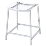 Jovani Acrylic Backless Counter Stool Chrome (Set of 2) - Tampa Furniture Outlet