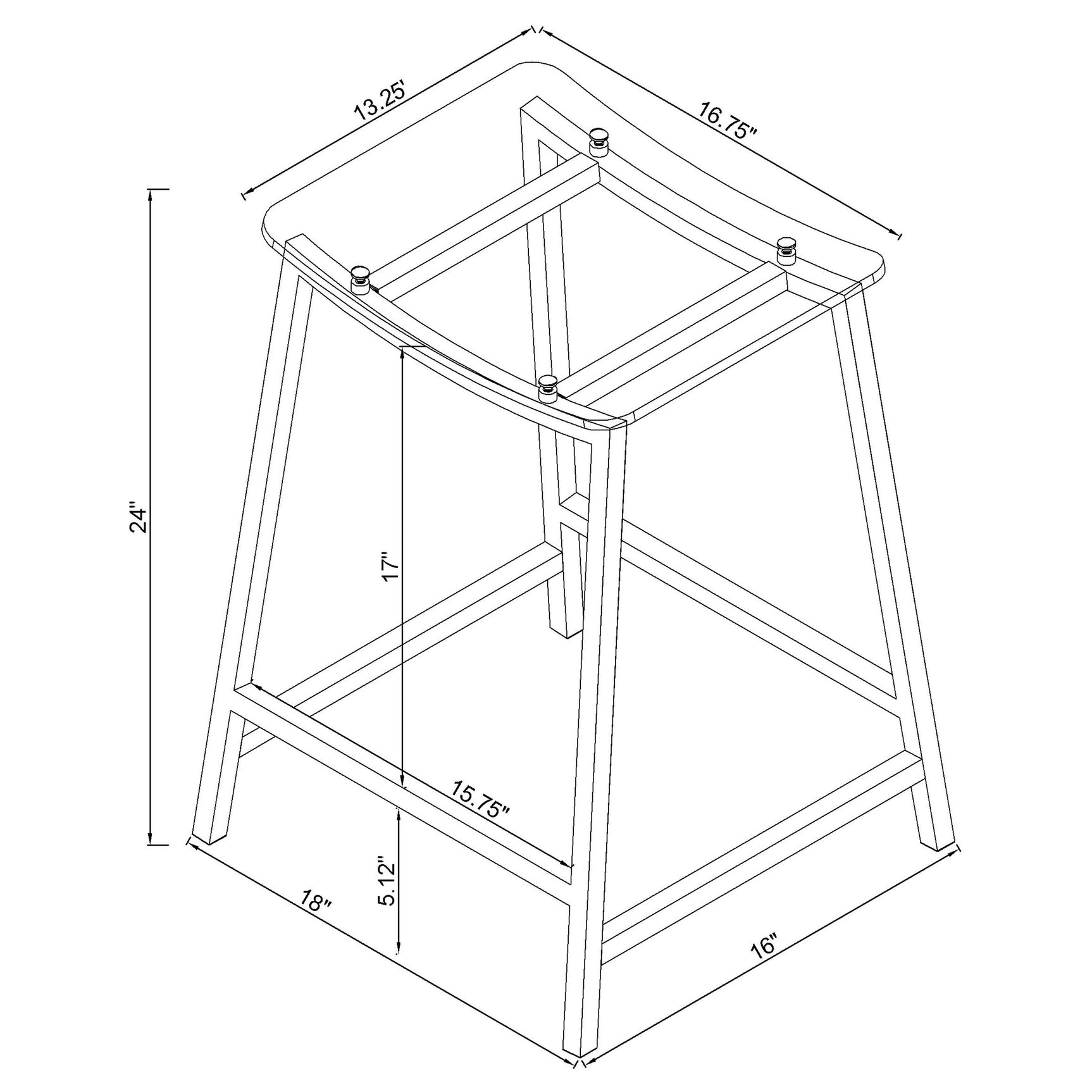 Jovani Acrylic Backless Counter Stool Chrome (Set of 2) - Tampa Furniture Outlet