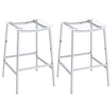 Tampa Furniture Outlet - Coaster - Jovani Acrylic Backless Bar Stool Chrome (Set of 2) - 182359